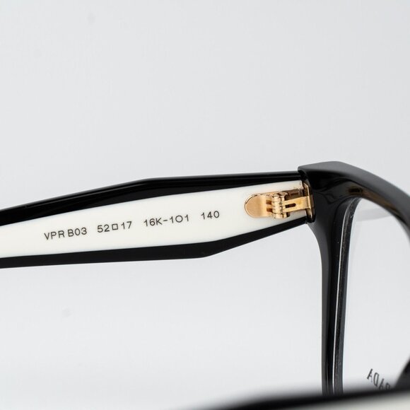 Prada Women Eyeglasses Black Square PRB03V 16K1O1 NEW AUTHENTIC - Picture 8 of 9